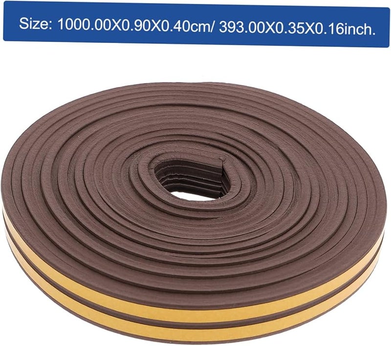 Brown EPDM Adhesive Door Seal Trim Tape for Windows and Doors Easy Cut Long - Image 2